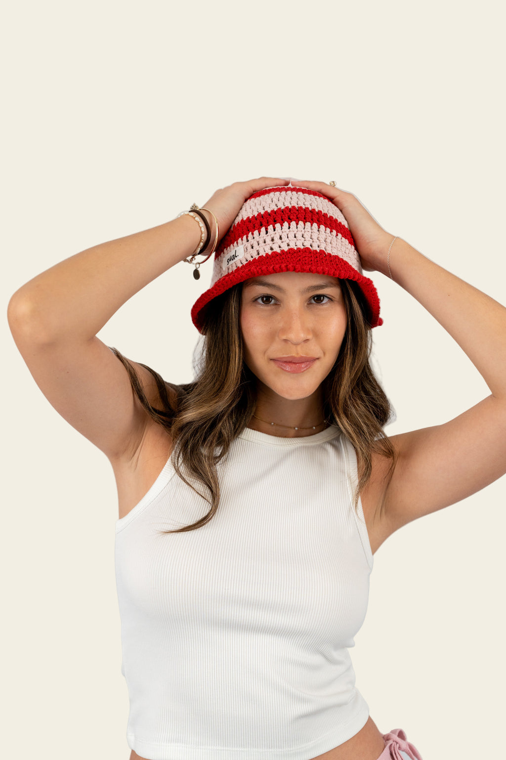 Cherry Pop Striped Hat