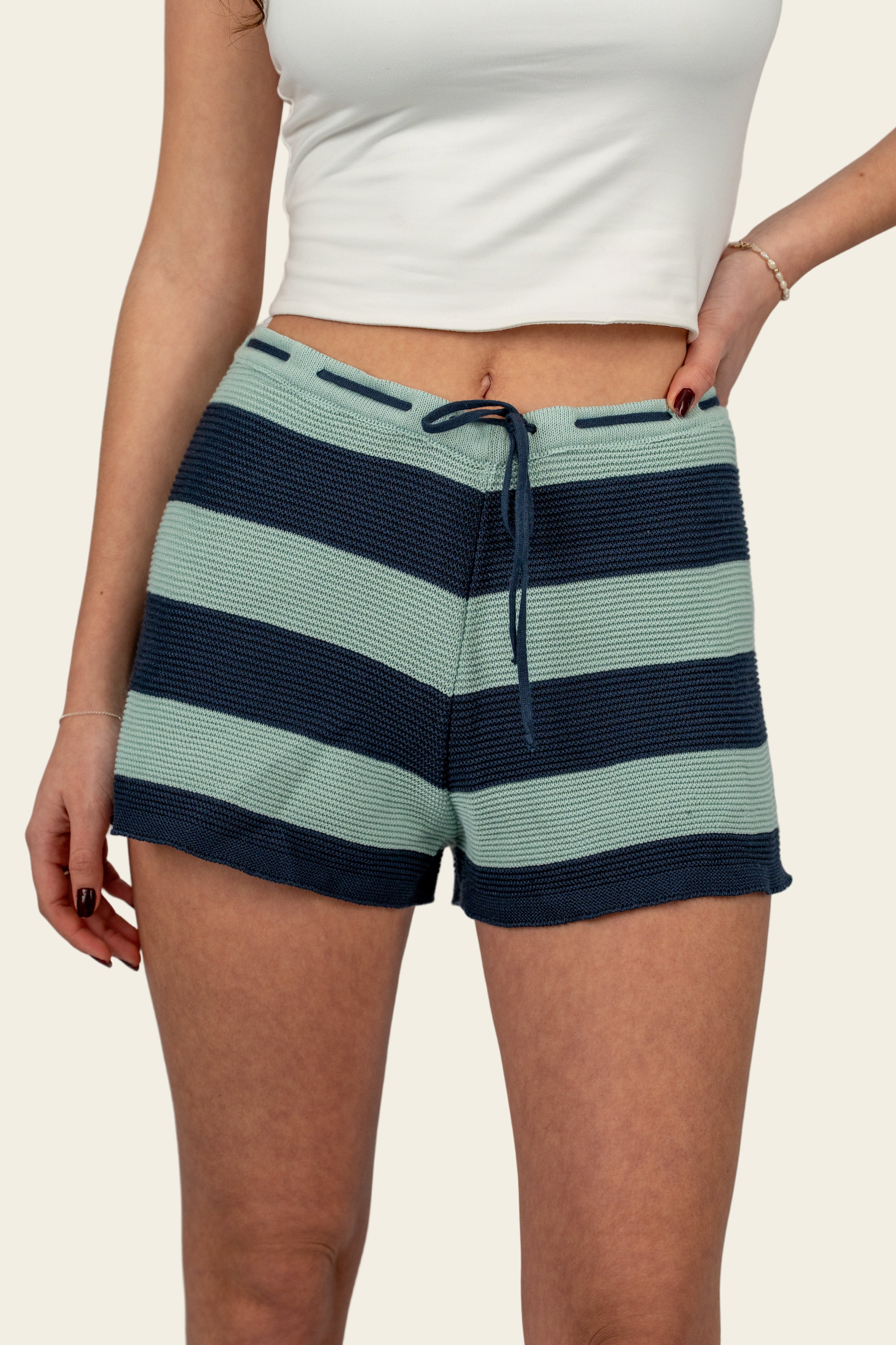 Berry Striped Shorts
